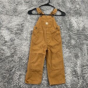 Carhartt Bib Overalls Kids Toddler 3T F Duck Double Knee Pants Youth